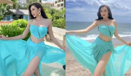 Hoa hậu Thùy Tiên khoe thần thái rạng rỡ trong bộ ảnh mới, mái tóc gây chú ý