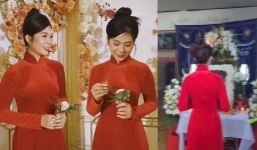 Xót xa cảnh cô dâu tổ chức đám cưới trước nhà, sau là tang lễ cha