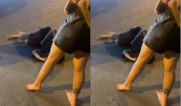 Video: 2 phụ nữ bị ô tô phóng như bay chèn qua người khiến cả cây xăng náo loạn