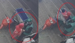 Video: Xúc động khoảnh khắc ông bố shipper đón con cho ngồi vào giỏ hàng để tránh trời đông rét 