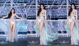 Hoa hậu Việt Nam 2022: Đỗ Thị Hà gây sốt đêm thi Người đẹp biển vì đôi chân như kiếm Nhật