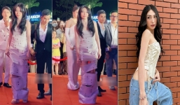 Video: Khổng Tú Quỳnh gây chú ý bởi chiếc váy độc lạ, mỗi khi di chuyển mà thấy khổ quá