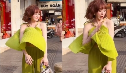 Trang Nemo hết hồn khi gặp sự cố với kiểu áo bồng bềnh sau vụ lộ ảnh thiếu tế nhị