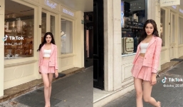 Video: Đu trend biến hình, Hoa hậu Đỗ Thị Hà bị chị em hỏi mượn 'đôi kiếm Nhật' để đi lượn phố