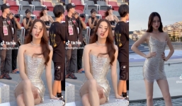 Lương Thuỳ Linh khoe nhan sắc tựa nữ thần, catwalk vài đường sương sương mà hớp hồn dân mạng