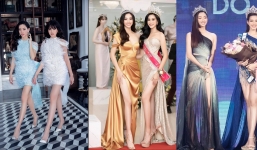 Hoa hậu Đỗ Hà và Lương Linh đo lại chiều cao, fan liền chốt câu: 'Vợ chồng nhà này còn lớn nữa mấy má ơi'