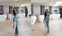 Catwalk vài đường sương sương, Hoa hậu Đỗ Thị Hà lại khiến dân tình trầm trồ vì nhan sắc keo như 502