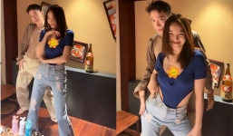 Ngẫu hứng nhảy nhót trong lúc ăn uống, S.T Sơn Thạch bị soi 'bàn tay hư' dành cho Ninh Dương Lan Ngọc