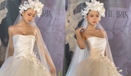 Hoa hậu 'khủng long' Bảo Ngọc o ép vòng 1, thần thái ngút ngàn khi lần đầu hoá cô dâu