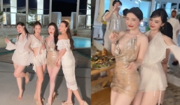 Quỳnh Nga xả clip bung xoã hết nấc cùng nhóm bạn toàn cực phẩm tại sinh nhật Huyền Lizzie, dân tình nhìn chỉ biết ước