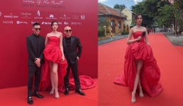 Hoa hậu Đỗ Hà rực cháy như 'phượng hoàng lửa' trên thảm đỏ Phương đông rực rỡ