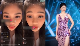 Gặp sự cố trang phục trên sóng livestream, Á hậu Minh Kiên có pha xử lý khéo léo