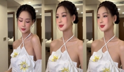 Hoa hậu Bảo Ngọc diện style 'em bé đi múa văn nghệ', nhan sắc ngày càng cuốn hút