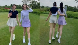 Hoa hậu Đỗ Hà cùng Thanh Thủy đọ dáng trên sân golf, dân tình lại được dịp so sánh 2 cực phẩm