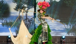 Hoa hậu Bảo Ngọc tràn đầy năng lượng khi 'giăng lưới bắt cá' tại Miss Grand Vietnam