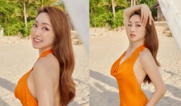 Bà xã diễn viên Chi Bảo khoe thân dưới nắng, CDM tấm tắc khen: Gái một con trông mòn con mắt 