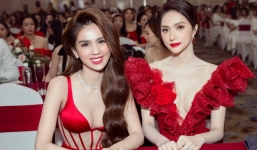 Hương Giang có hành động gây bất ngờ giữa lúc Ngọc Trinh suýt hớ hênh để lộ chỗ hiểm