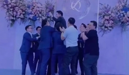 Con trai bầu Hiển công khai khoảnh khắc hạnh phúc trước thềm đón Đỗ Mỹ Linh về dinh 