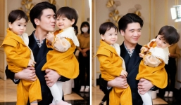 2 con của anh chồng Đỗ Mỹ Linh gây sốt vì quá đáng yêu