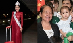 Mẹ Ngọc Châu mặc chiếc áo 'vía' tiễn con gái lên đường thi Miss Universe 2022