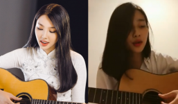 Thùy Tiên khoe clip ôm đàn guitar hát 'Chiều hôm ấy' cách đây 7 năm, dân mạng tấm tắc khen hết lời