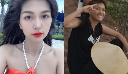 'Hoa hậu đông con nhất showbiz' đích thân ra đồng cày cuốc, nhan sắc khiến fan không nhận ra 