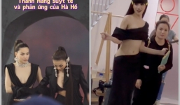 Hậu trường The New Mentor 2023: Hương Giang khoe thân hình mỏng như lá lúa, phản ứng của Hà Hồ khi bạn thân Thanh Hằng suýt ngã