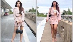 Đoàn Thiên Ân khoe chân dài như 'kiếm nhật' ở sân bay, lộ ảnh cam thường khác biệt