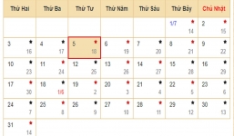 Xem lịch âm hôm nay 5/7 - Tra cứu âm lịch hôm nay ngày 5/7/2023 là ngày tốt hay xấu? Lịch vạn niên 5/7/2023