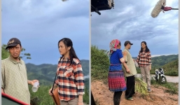 Thu Quỳnh giản dị trong hậu trường phim mới cùng Việt Anh, hé lộ luôn thời gian lên sóng