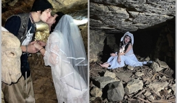 Cặp đôi tổ chức đám cưới trong hầm mộ đầy xương sọ, bất ngờ nhất là phản ứng của cư dân mạng