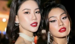 Khoảnh khắc hiếm có khó tìm: Bùi Quỳnh Hoa đọ sắc cùng mỹ nhân hụt vé thi Miss Universe 2023