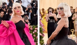 Lady Gaga liên tục gây sốc khi lột đồ 3 lần trên thảm đỏ