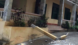 Nam sinh lớp 8 bị cột bê tông ở trường học rơi trúng đầu đã tử vong