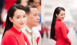 Nhã Phương khoe nhan sắc mặn mà bên áo dài đỏ sau phát ngôn thâm sâu về việc sinh con