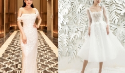 Diện váy trễ vai quyến rũ, Nhã Phương chiếm ngay spotlight sao mặc đẹp