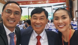 Tăng Thanh Hà lần đầu chụp ảnh cùng với bố chồng sau gần 7 năm về làm dâu