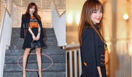 Minh Hằng bất ngờ bị fan 'bóc phốt' vì photoshop quá đà đến méo cả bậc thang