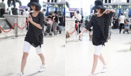 Lâm Tâm Như gây bất ngờ khi ăn mặc lôi thôi xuất hiện tại sân bay 