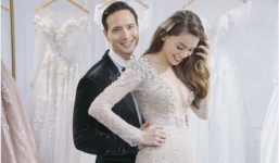 Hồ Ngọc Hà lộ hình ảnh mặc váy cưới cùng với Kim Lý, rộ tin đồn sắp kết hôn?