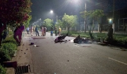 Hai xe máy tông trực diện ở TP HCM, 2 người chết, 1 người bị thương