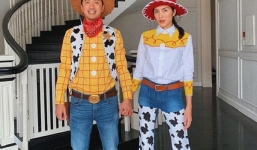 Vợ chồng Tăng Thanh Hà hóa trang Halloween cực ngầu gây sốt