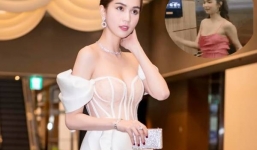 Nổi tiếng diện váy gợi cảm, Ngọc Trinh vẫn nơm nớp sợ lộ hàng