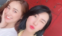 Thúy Ngân đọ sắc cùng với Nhã Phương nhưng dân mạng lại chú ý đến người đằng sau