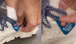 Mua được đôi giày giảm giá, chàng trai không dám đi ra đường vì dòng chữ của nhà sản xuất