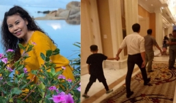 Mẹ Hồ Ngọc Hà phản ứng ngay khi thấy hành động của Kim Lý với Subeo