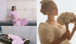 Ninh Dương Lan Ngọc bất ngờ lộ ảnh mang bầu to khi nằm trên ghế khiến fan giật mình