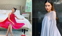 Học Hồ Ngọc Hà, Phạm Hương diện chiếc đầm rộng thùng thình giữa tin đồn mang thai lần 2