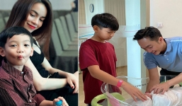 Bận rộn chăm con gái nhỏ, Cường Đô la vẫn không quên quý tử chung với Hồ Ngọc Hà