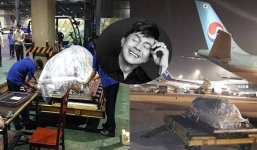 Nhói lòng trước hình ảnh linh cữu nghệ sĩ Chí Tài nằm đơn độc giữa sân bay vào đêm muộn